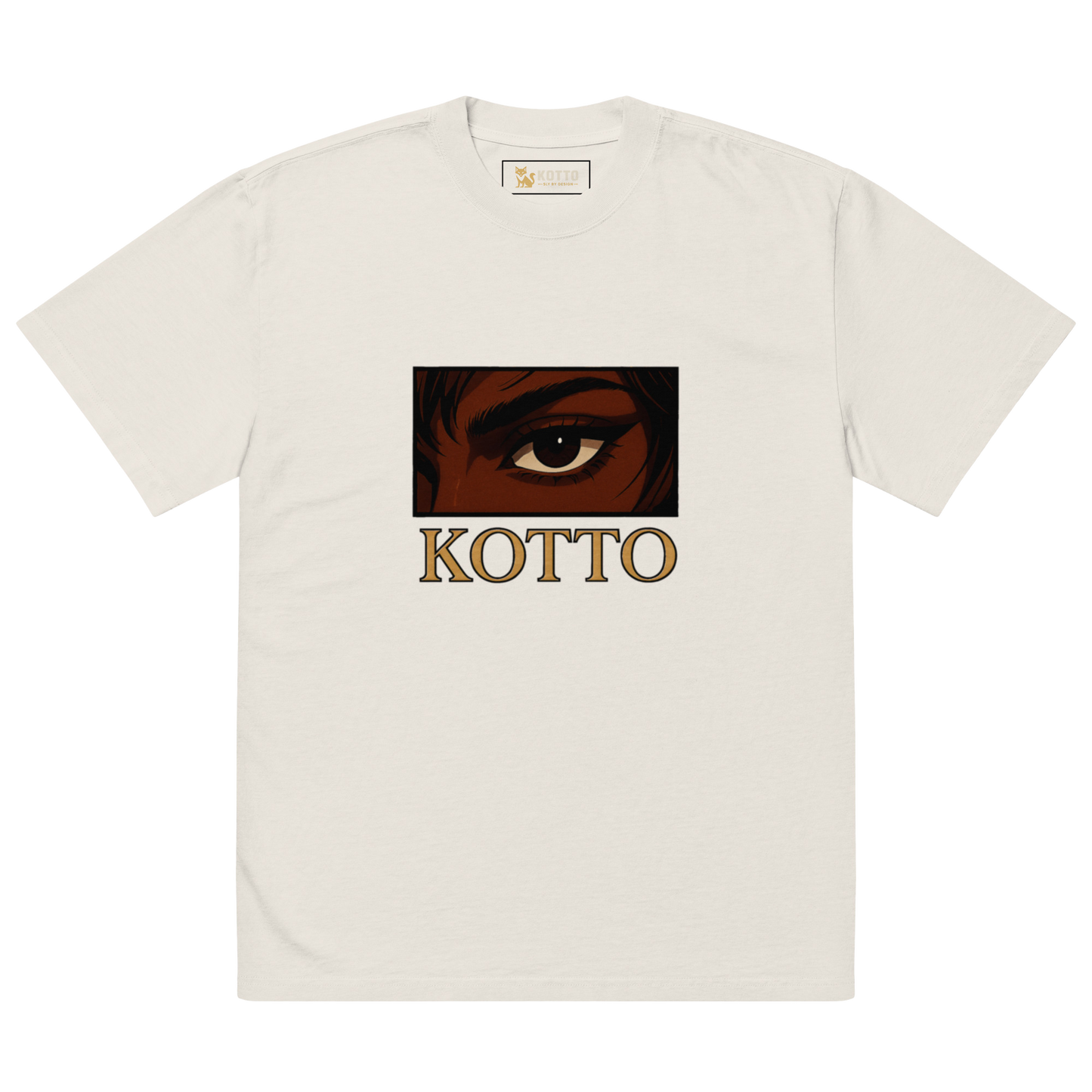 Kotto Brand Piercing Dark Brown Eye - Oversized Faded T-Shirt
