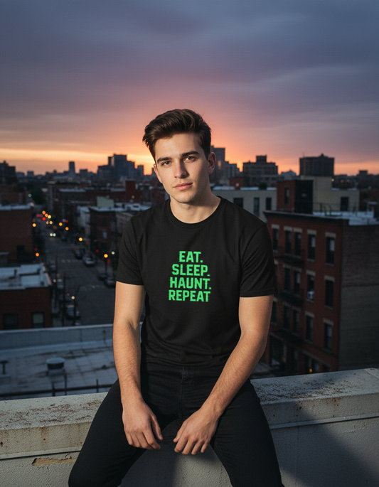 Eat, Sleep, Haunt, , Repeat - DryBlend Tee