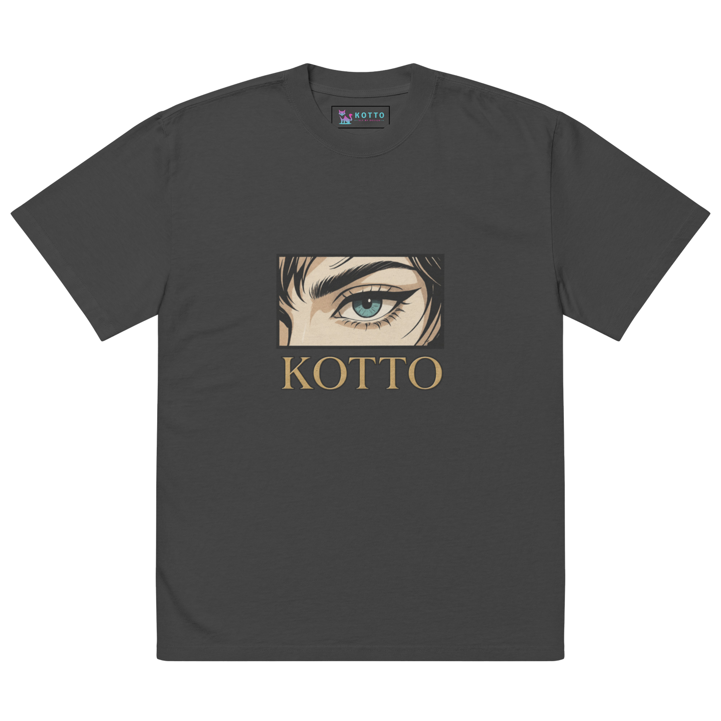 Kotto Brand Piercing Blue Eye - Oversized Faded T-Shirt
