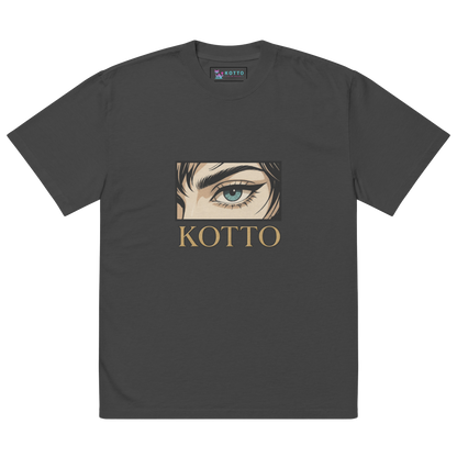 Kotto Brand Piercing Blue Eye - Oversized Faded T-Shirt