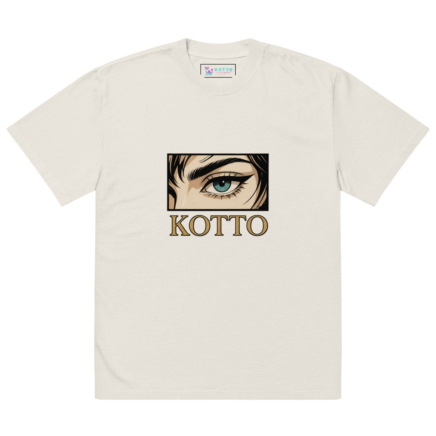 Kotto Brand Piercing Blue Eye - Oversized Faded T-Shirt