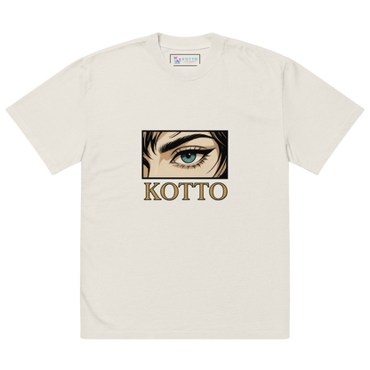 Kotto Brand Piercing Blue Eye - Oversized Faded T-Shirt