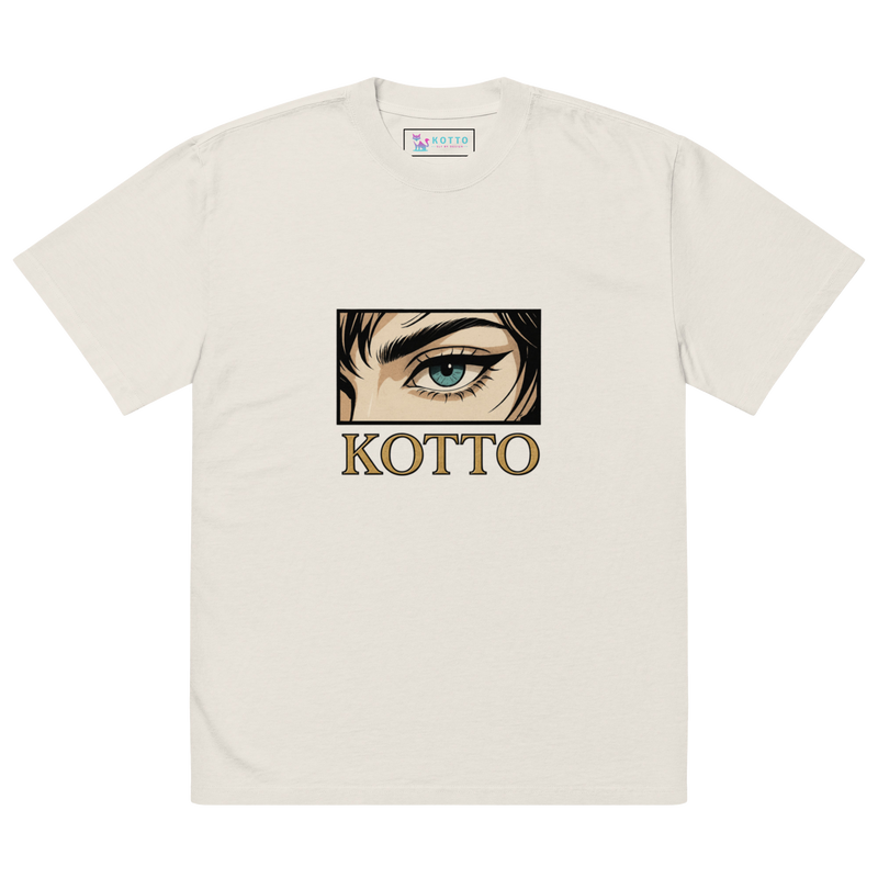 Kotto Brand Piercing Blue Eye - Oversized Faded T-Shirt