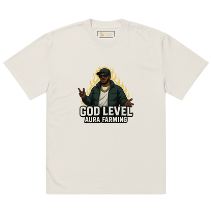 Kotto Aura Farming - Oversized Faded T-Shirt