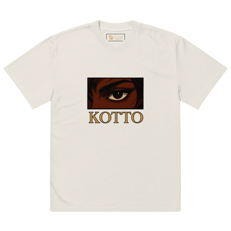 Kotto Brand Piercing Dark Brown Eye - Oversized Faded T-Shirt