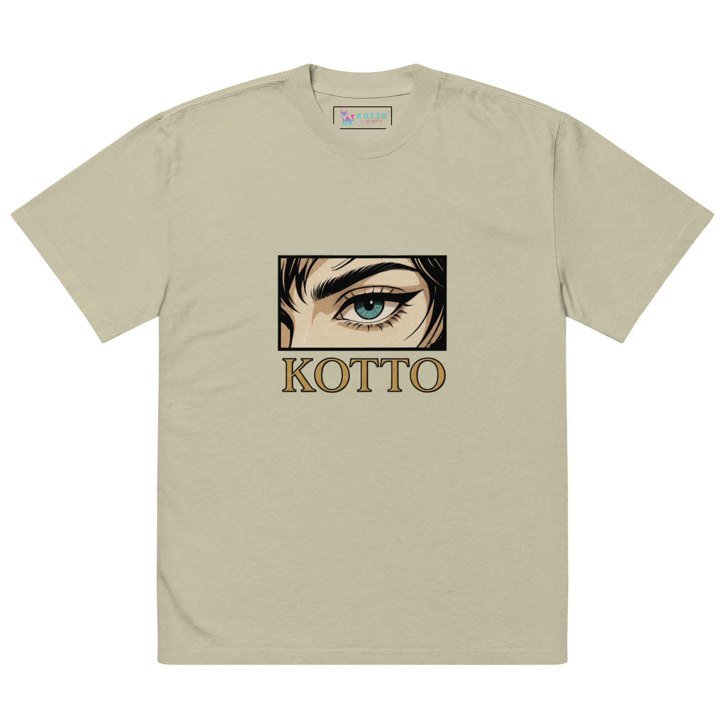 Kotto Brand Piercing Blue Eye - Oversized Faded T-Shirt
