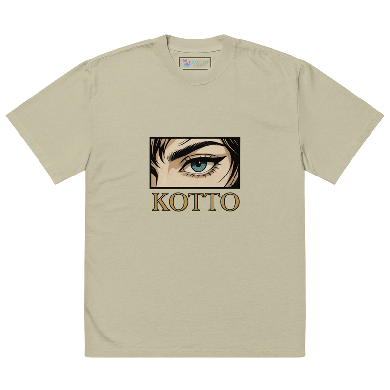 Kotto Brand Piercing Blue Eye - Oversized Faded T-Shirt