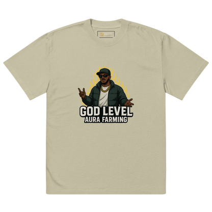Kotto Aura Farming - Oversized Faded T-Shirt