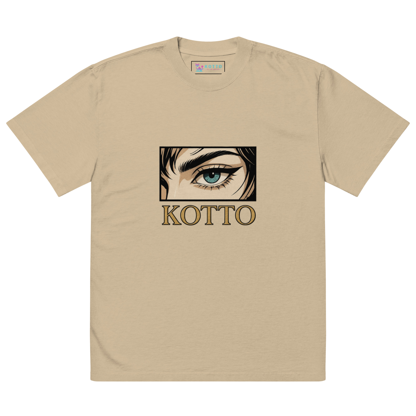 Kotto Brand Piercing Blue Eye - Oversized Faded T-Shirt