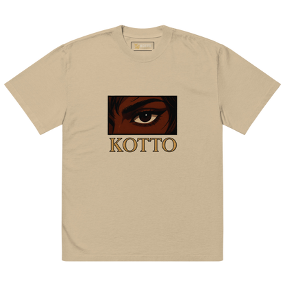 Kotto Brand Piercing Dark Brown Eye - Oversized Faded T-Shirt
